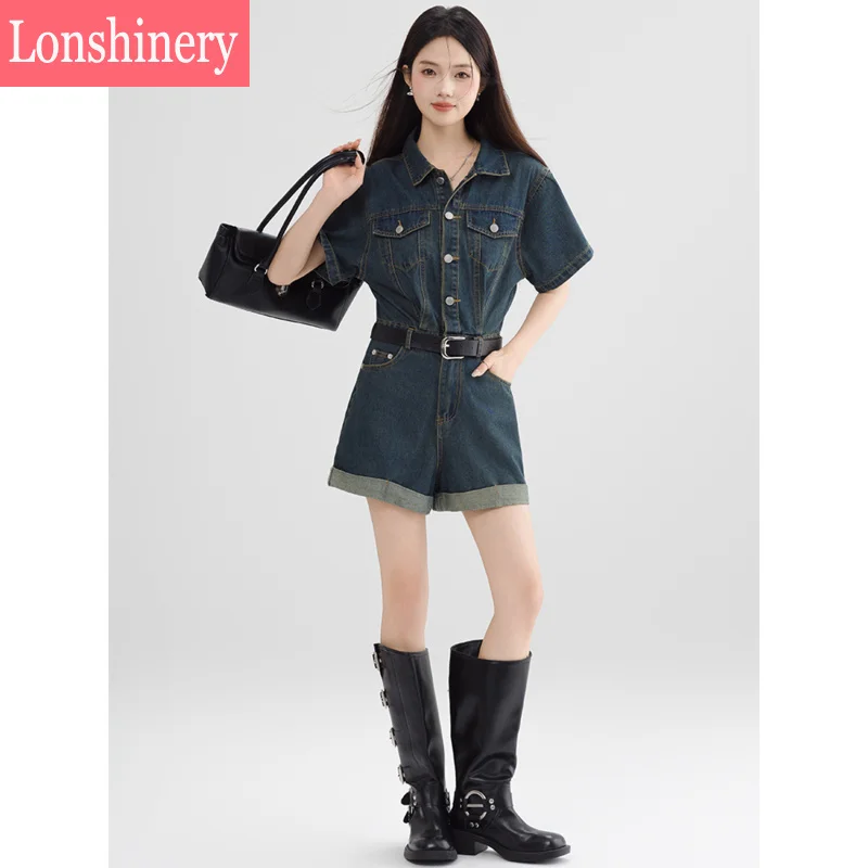 

Ретро Гонконгские широкие джинсы с высокой талией Rer Женские летние утягивающие джинсы с манжетами и джинсами свободного покроя Rer