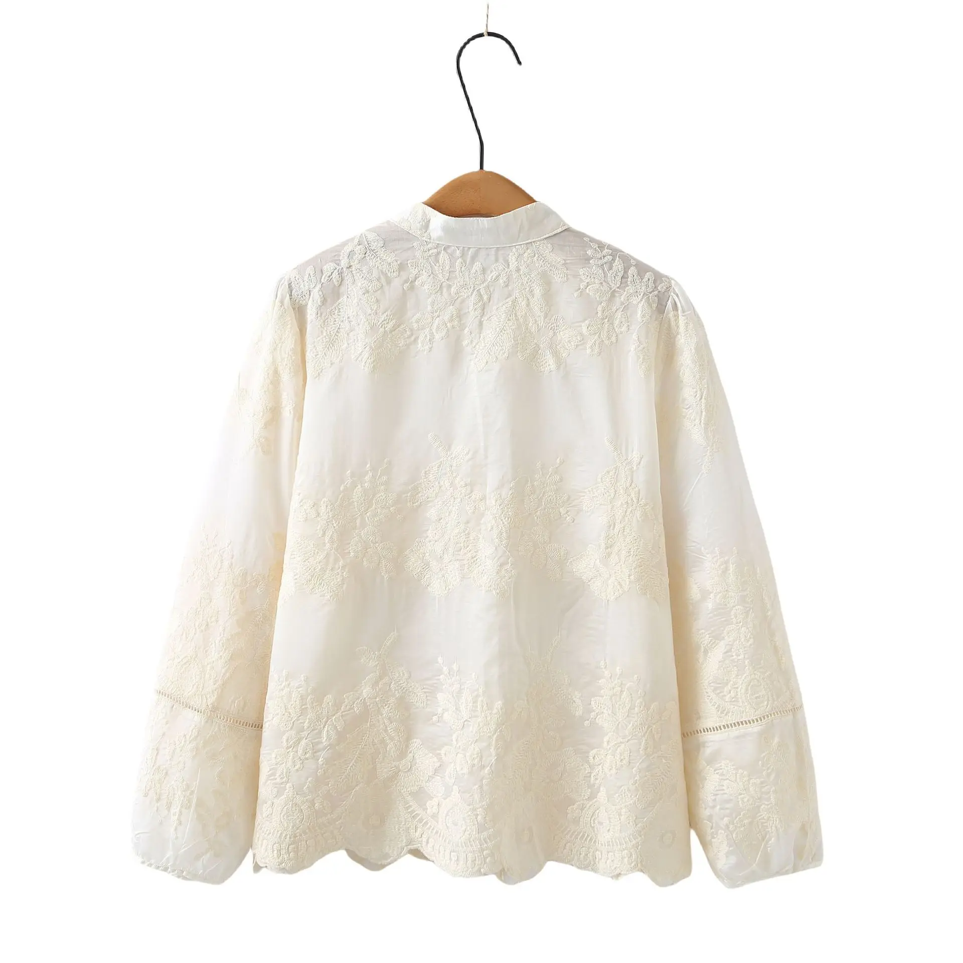 100 كجم مزاجه قميص جديد النمط الصيني الدانتيل الشمس ملابس واقية حجم كبير بلوزة نسائية 5219