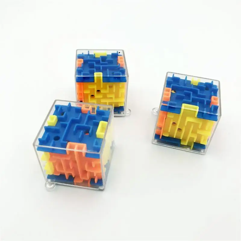 Maze Six-sided Transparent Puzzle Speed Rolling Ball Cubes Maze Toys For Children Stress Reliever Toys