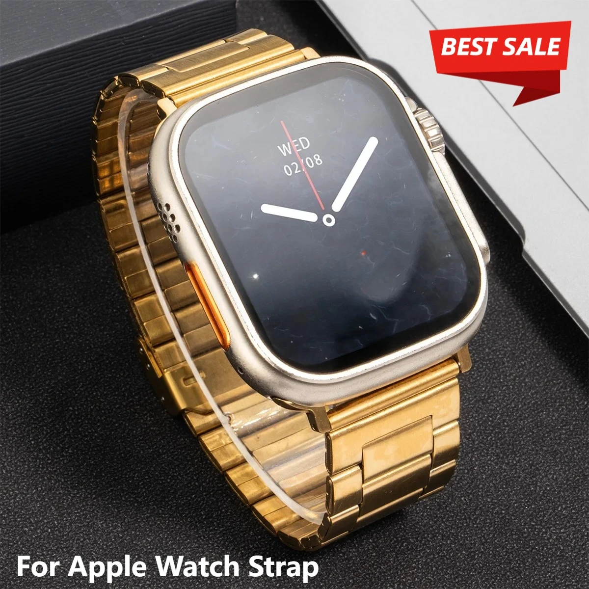 Edelstahlarmband für Apple Watch Band 45mm 44mm Ultra3 49mm 42mm-40mm-41-46mm Metall-Uhrenarmband Serie 11 10 9 8 7 6 5 4 3 SE