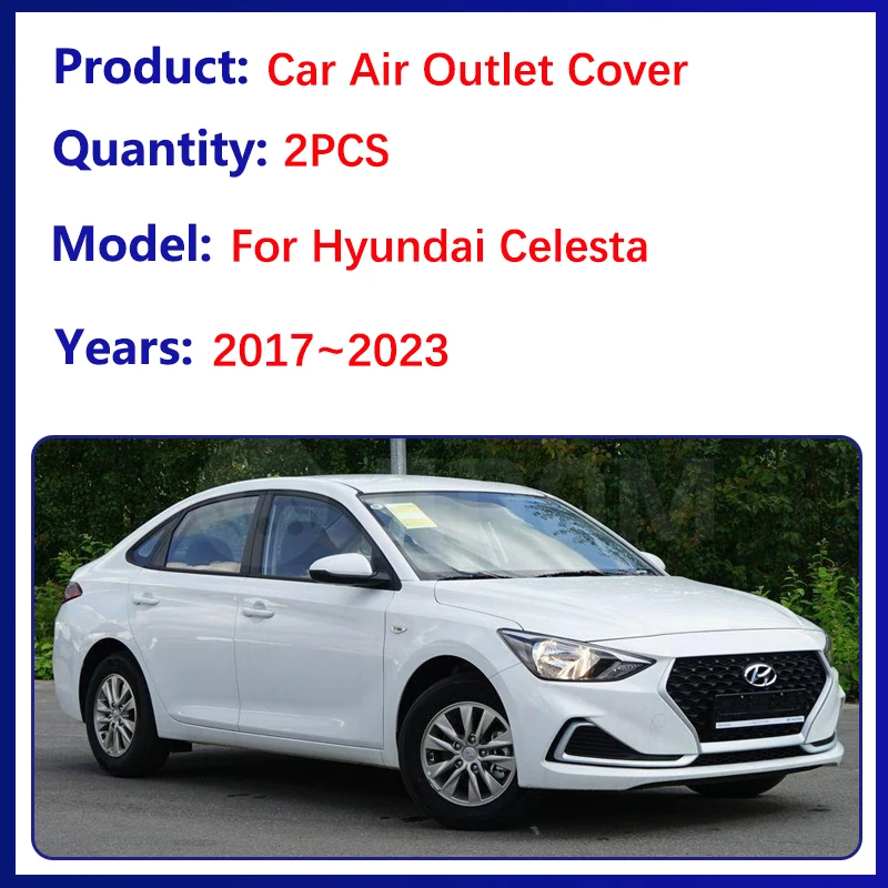 2x Car Air Condition Vent Covers For Hyundai Celesta ID 2017 2018 2019 2020~2023 Protective Under Seat Grille Outlet Accessories