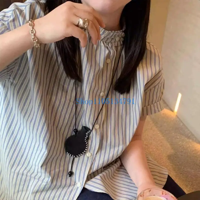 98km Artistic Vase Pendant Long Rope Chain Necklace Adjustable Length Clavicle Chain Stylish Choker for Fashion Lovers