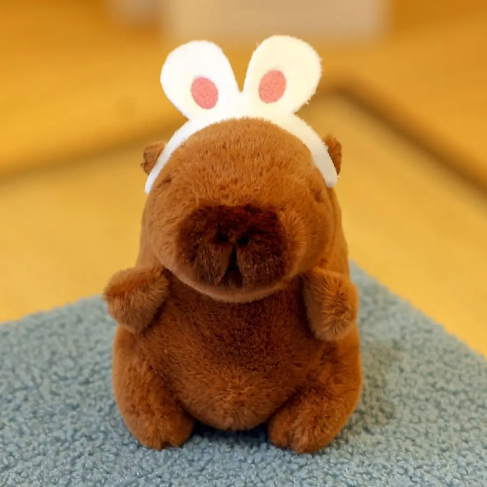 

Шляпа кролика Капибара, плюшевая подвеска, заколка для волос в виде лягушки, вишня, капибара, плюшевый брелок для ключей, мультяшная заколка для волос, медведь, капибара, плюшевая кукла