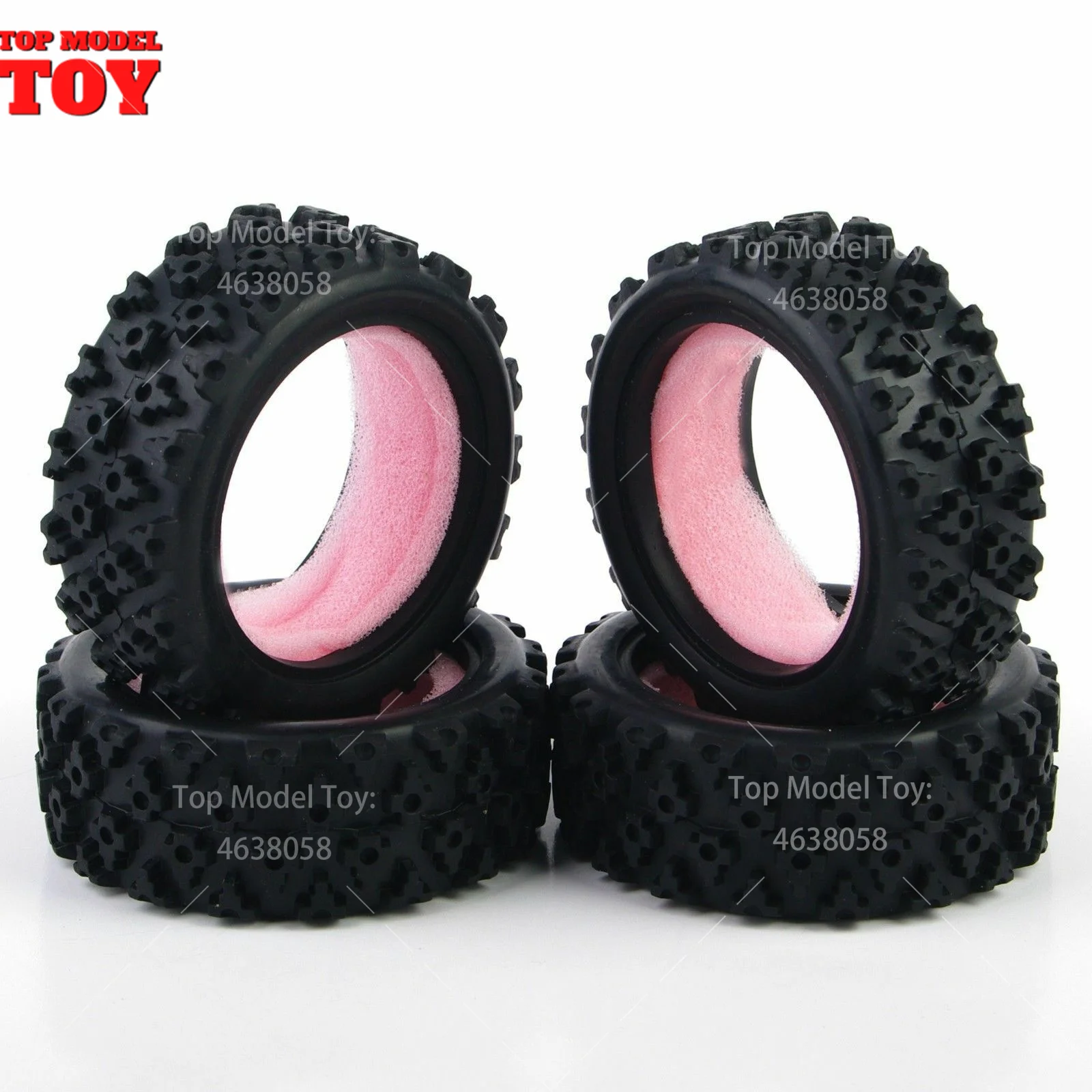 

4 Pcs Rubber Rally Tires 1/10 RC Racing Off-Road Car PP0487 Accessory Model 12mm Hex For HSP HPI Toys
