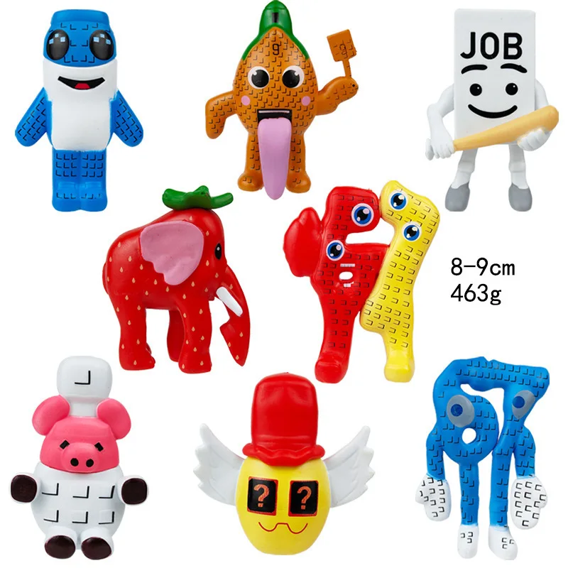 6/8 szt. Figurki Steal A Brainrot Job Sahur W Or L Esok Sekolah Strawberry Elephant Figurki Akcji Meowl Model Lalka Zabawka Prezent dla Dzieci