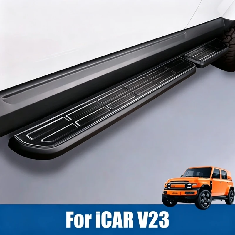 For Chery iCAR V23 iCAUR V23 2025 2026 Car Stainless Pedal Threshold Cover Pedal Guard Plate Both Sides Modification Accessories