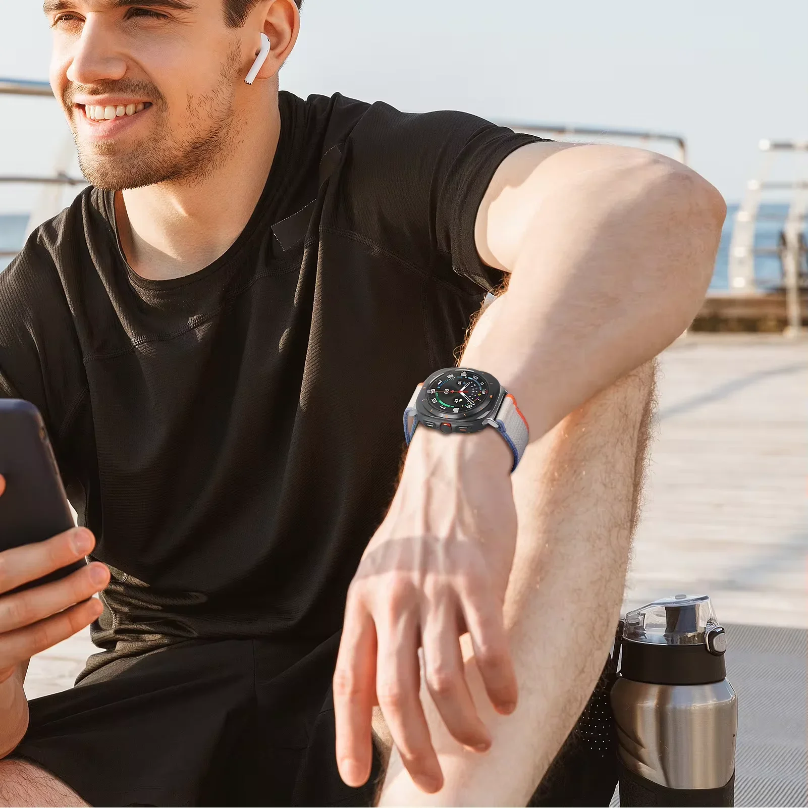 Cinturino ufficiale Trail Loop per Samsung Galaxy Watch Ultra 47mm cinturino sportivo in nylon per accessori Samsung Watch Ultra