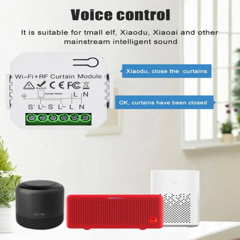 Tuya WiFi RF modulo tenda tende avvolgibile motore elettrico Smart Curtain Switch funziona con Alexa Google Home Smart Home