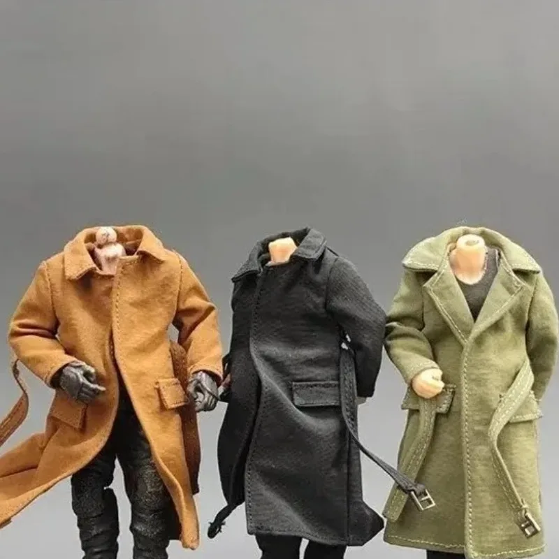 

1/18 Scale Soldier Windbreaker Long Coat Iron Wire Inside Jacket Clothes Model for 3.75in Action Figures Doll Accessory Toy