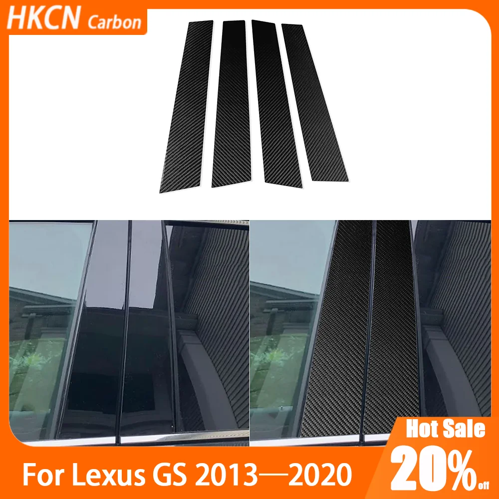 

Carbon Fiber B-pillar Door Post Panel Decals Car Accessories Exterior Cover Trim Sticker Modification For Lexus GS 2013—2020