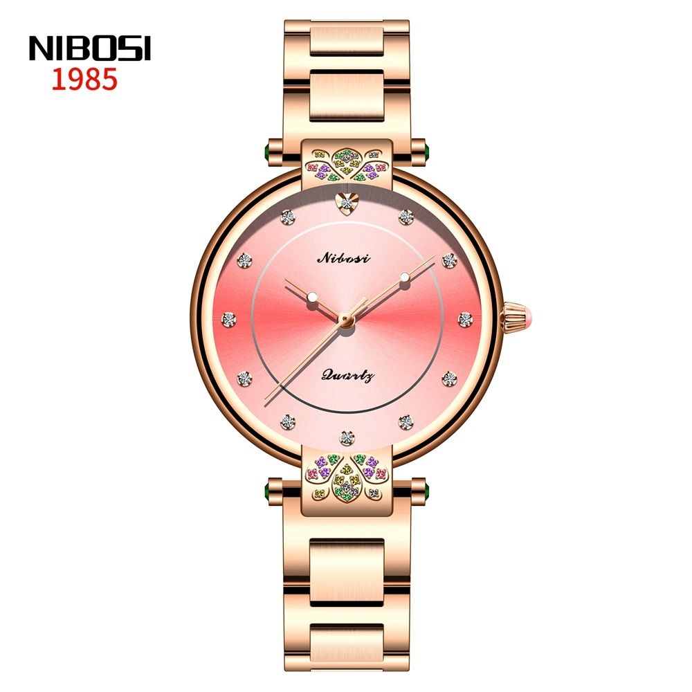 

NIBOSI Brand Luxury Rose Gold Bracelet Quartz Watch for Women Stainless Steel Waterproof Women's Watches Relogio Feminino