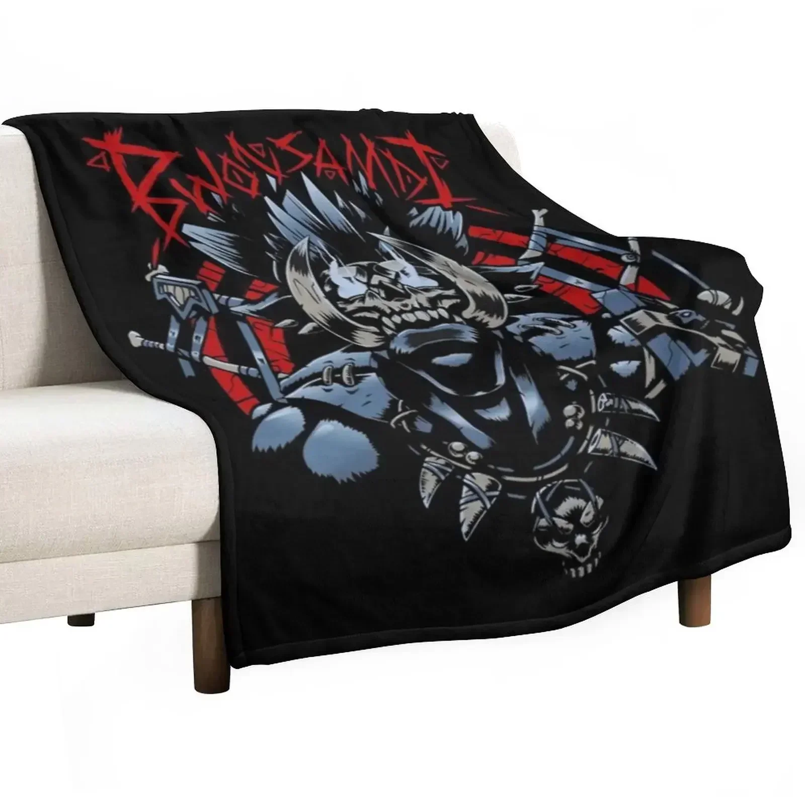 

Bwonsamdi Classic T-Shirt Throw Blanket Flannels Sleeping Bag halloween Giant Sofa Blankets