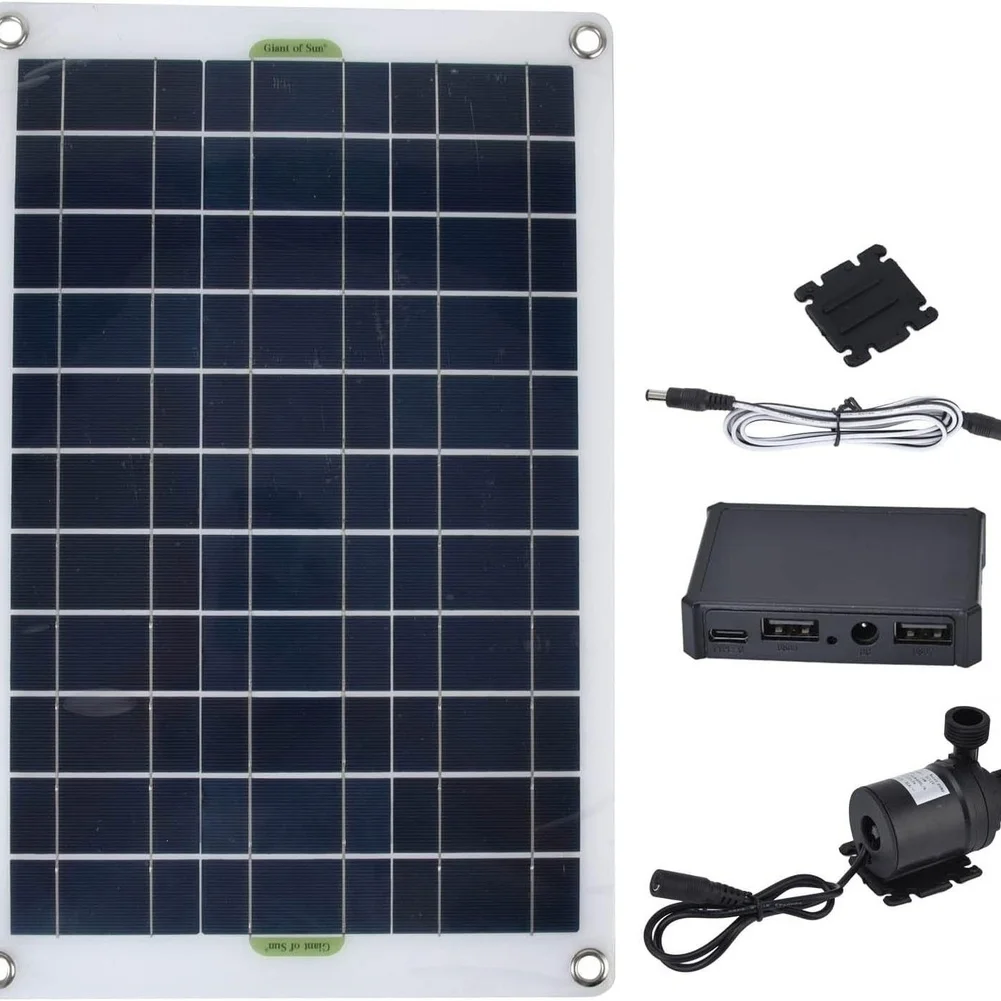 50W 12V DC Solar Water Pump with Integrated Monocrystalline Panel Plastic Construction 800L/h Flow for Field Use