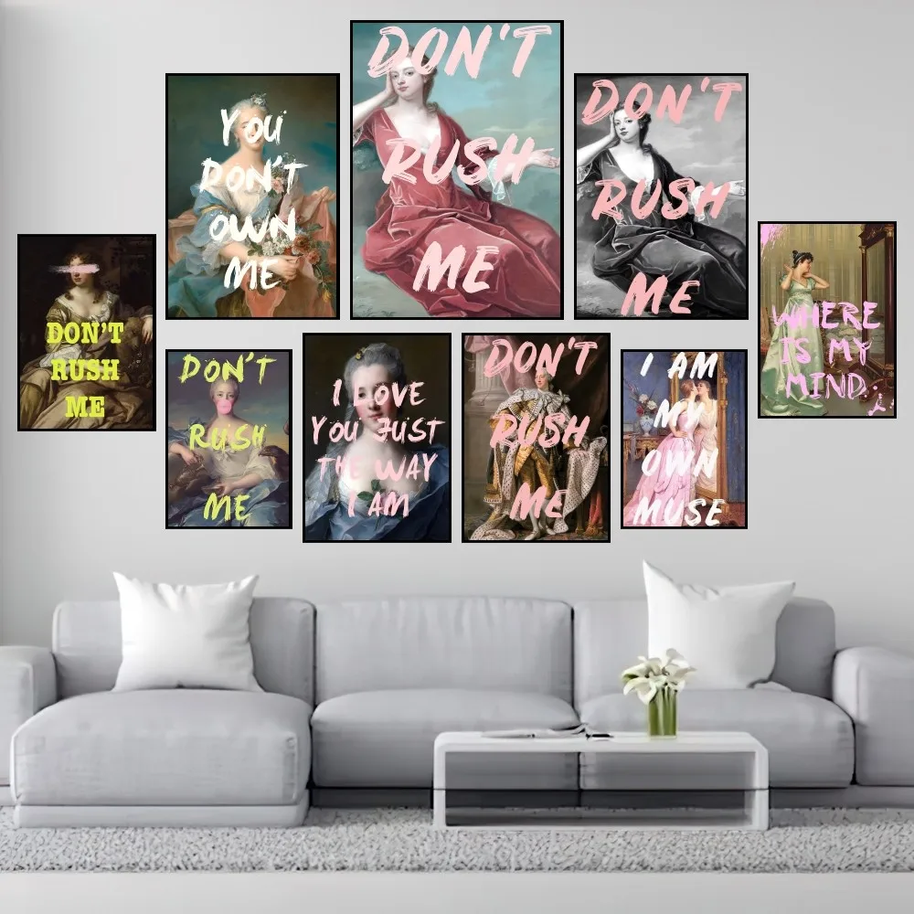 

Funny Feminist Portrait Lyrics Poster Prints Wall Painting Bedroom Living Room Decoration Office Small