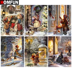 HOMFUN Paint With Diamond Embroidery 