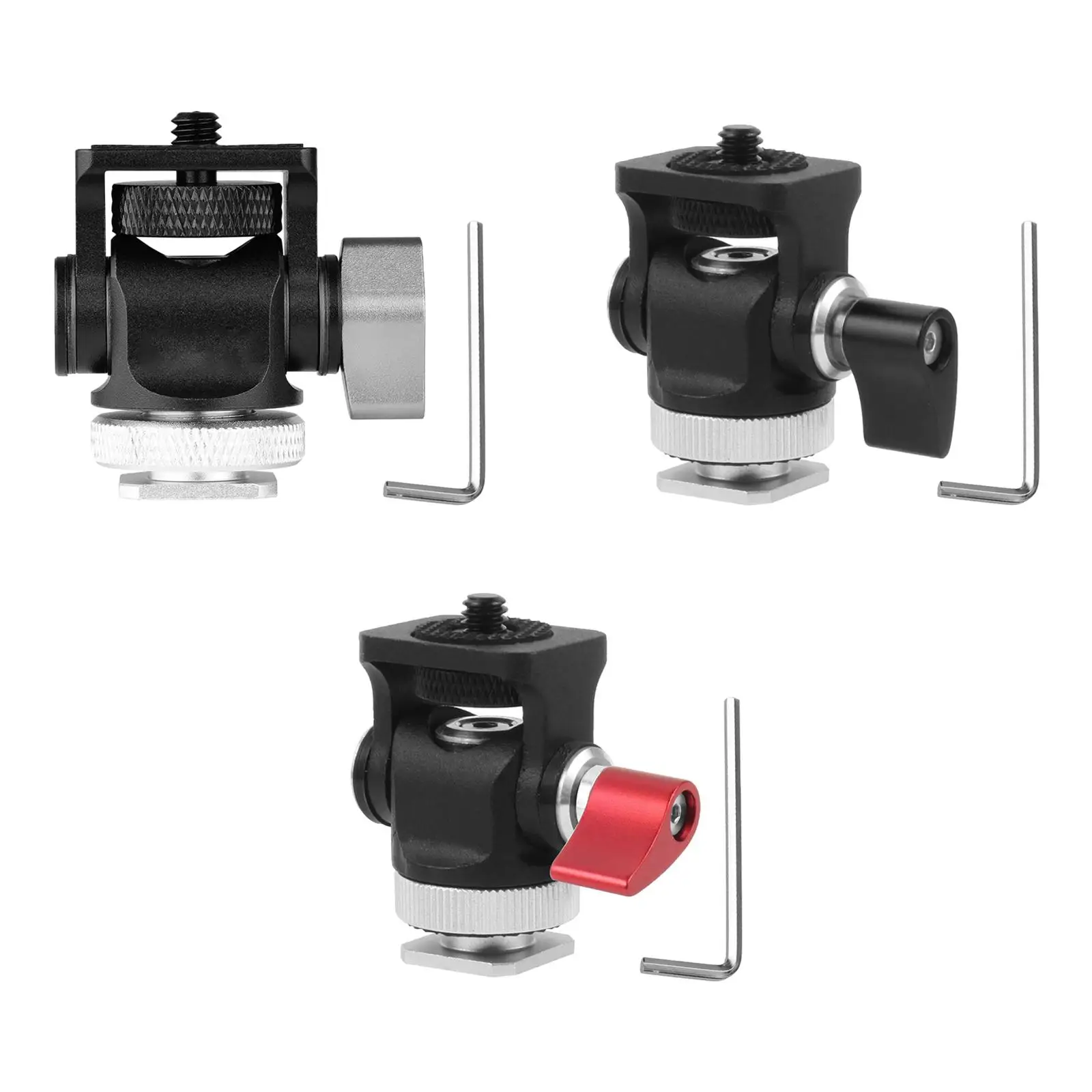 1/4 "kamera mocowanie gorącej stopki gorąca lampa błyskowa adapter do mocowania stopki akcesoria fotograficzne Mini głowica kulowa statywu dla Pentax