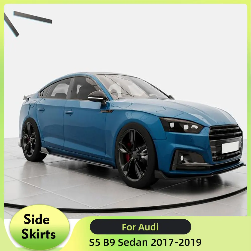 

Боковые юбки, фартук для Audi A5 Sline S5 B9 Sportback 2017-2019, комплект боковых удлинителей из углеродного волокна