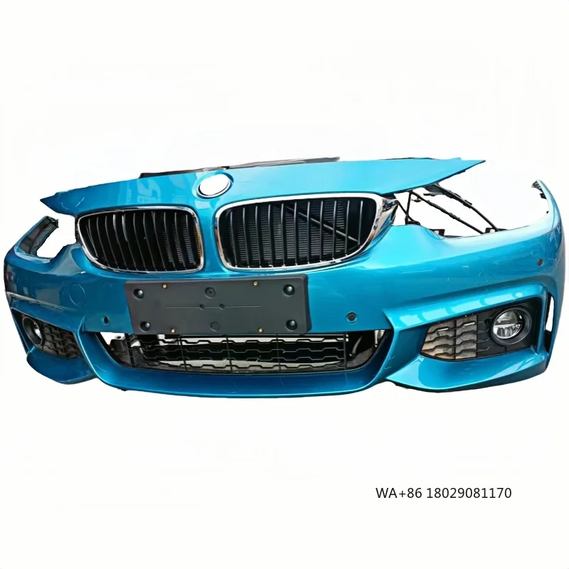 Wysokiej jakości zestaw karoserii z przednim zderzakiem do serii 4 GTF32F33F36, łatwy montaż, wymiana, ulepszenie na M4, zawiera otwory na światła przeciwmgielne.