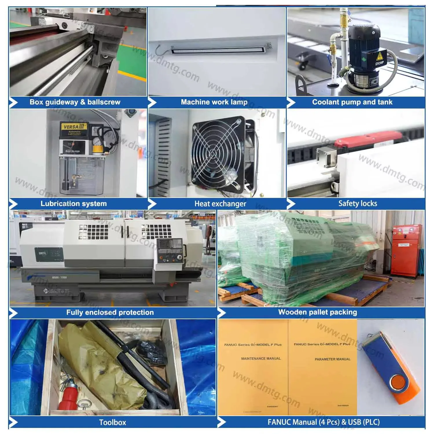 GT DMTG CK6150 デスクトップ建設 Torno 金属水平 CNC 旋盤販売大連ハイン