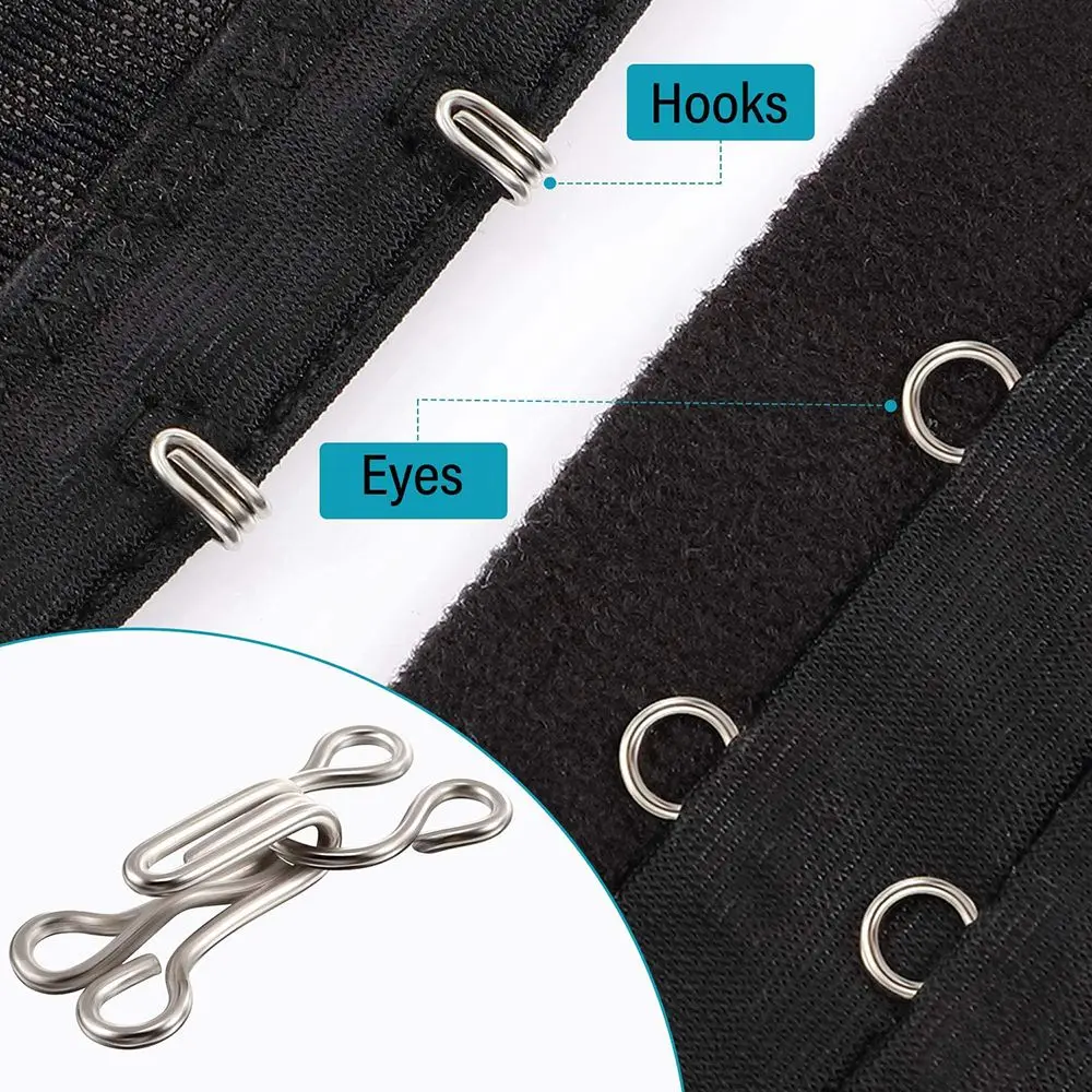 Closure for Clothing Garment Accessories Invisible Alloy Bra Buckle Craft Buckle Jacket Hooks Replacement Sewing Hook and Eye