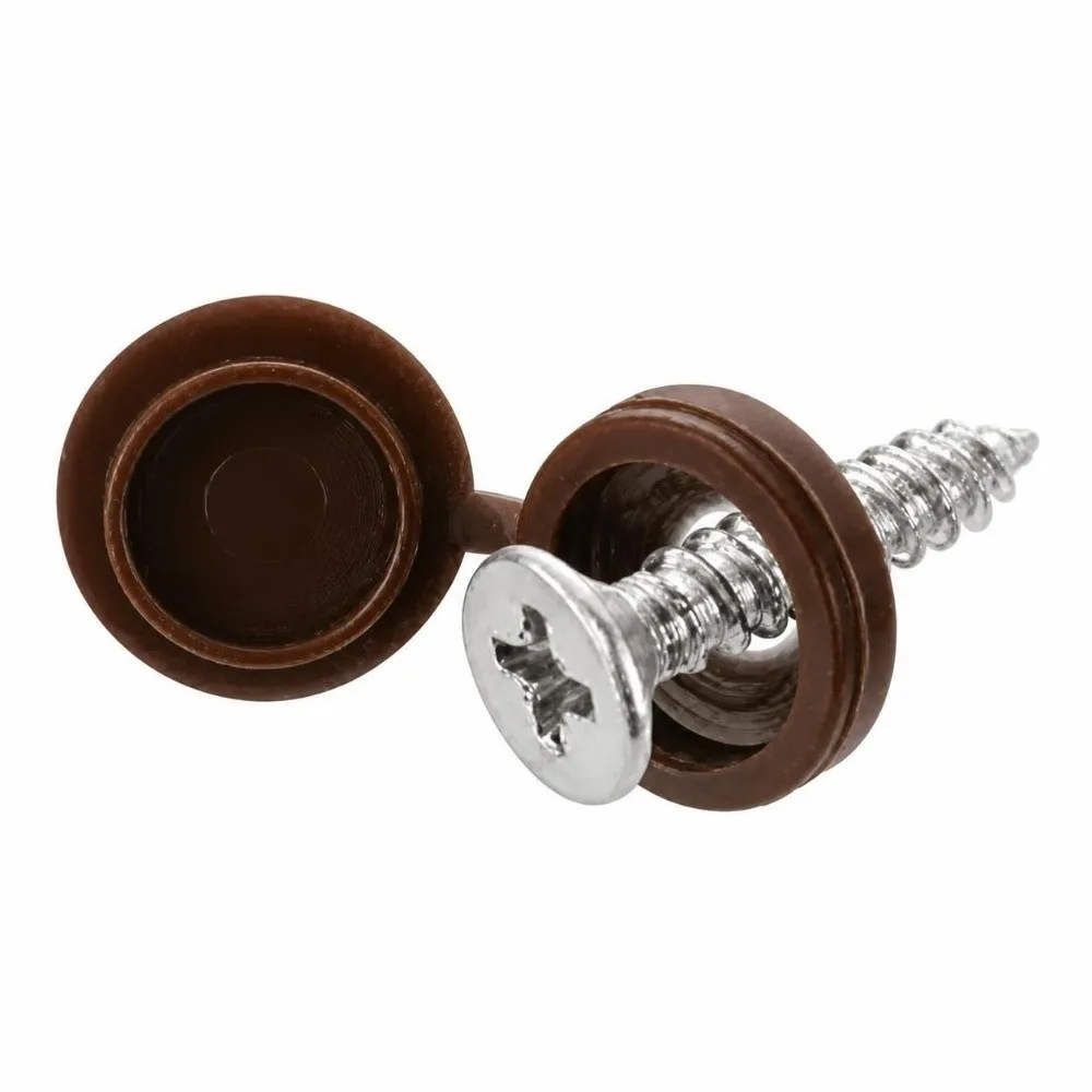 200pcs Practical M5 Size Screw Cap Covers Fold Snap Design Hinged Flip Cover Plastic Screw Caps Hinged Screw Caps Furniture