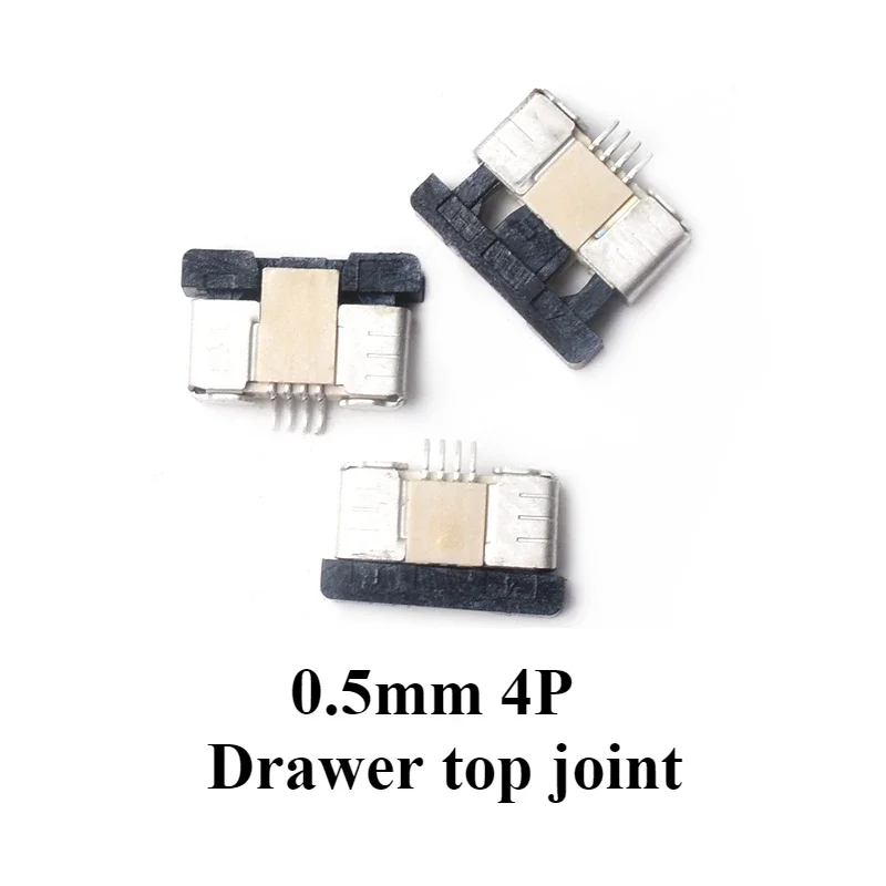50Pcs FPC Drawer type Upper Socket FFC Flat Cable Socket 4P 5P 6P 7P 8P 10P 12P 14P 16P 18P 20P 22P-60P 0.5mm Pitch Connector