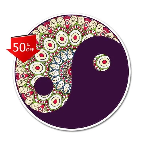 

Yin Yang Mandala Phone Retro Motor Home Walls Car Camper Van Decoration Cool Vintage Cute