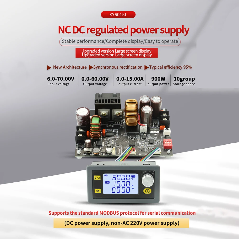 DC6-70V 15A XY6015L Buck CNC Moduł regulatora napięcia DC 900W Regulowane stałe napięcie i płyta prądu stałego