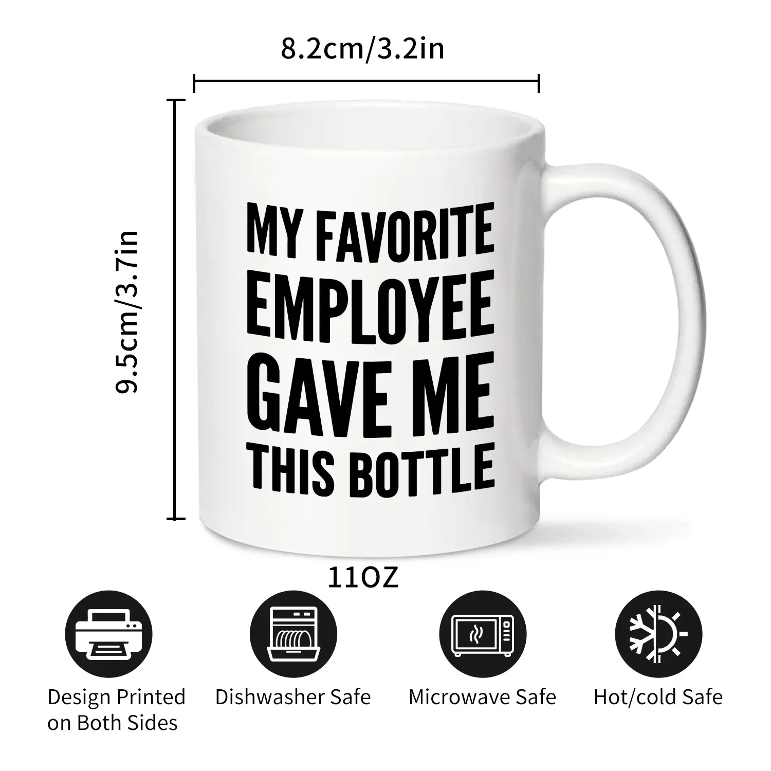 1pc 320ml Ceramic Boss Coffee Mug, Perfect Gift for Employees, Family and Friends, Summer and Winter Drinks,Birthday Gifts