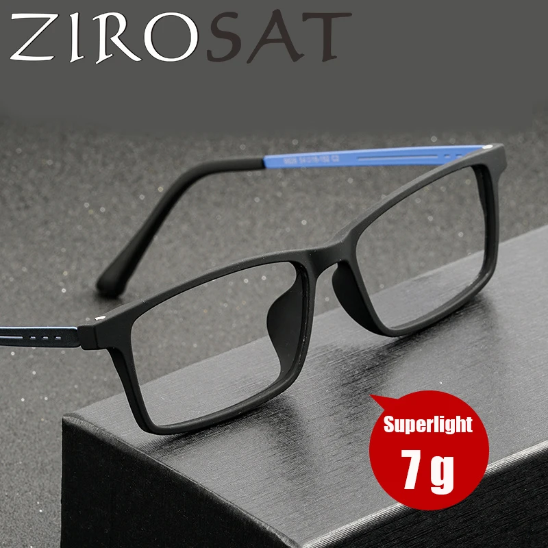 

ZIROSAT 9826 Ultralight Titanium TR90 Myopia Glasses Retro Square Optical Prescription Eyeglasses Frame Men And Women