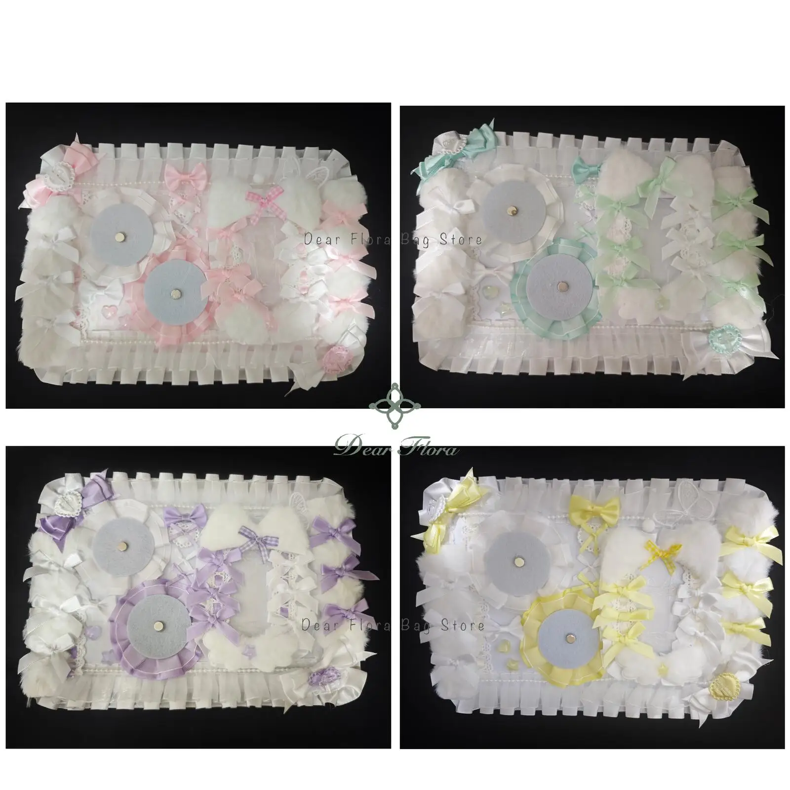 Neues Ita Bag Anime Abzeichenhalter-Set: Süßer Band- und Spitzen-Pin-Organizer, Itabag Dekorative Einlegeplatte, Zubehör für Abzeichen-Display-Board – Detail 4