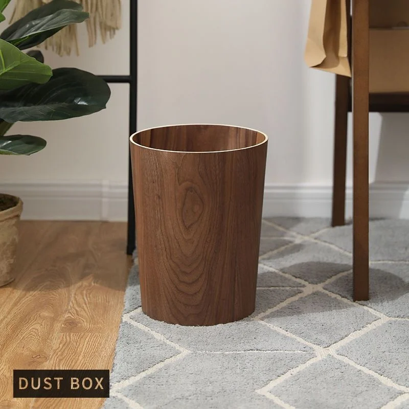 Creative Storage Wooden Trash Can Home Bucket Garbage Bin Hotel Living Room Office Wastebasket Cans Wholesales