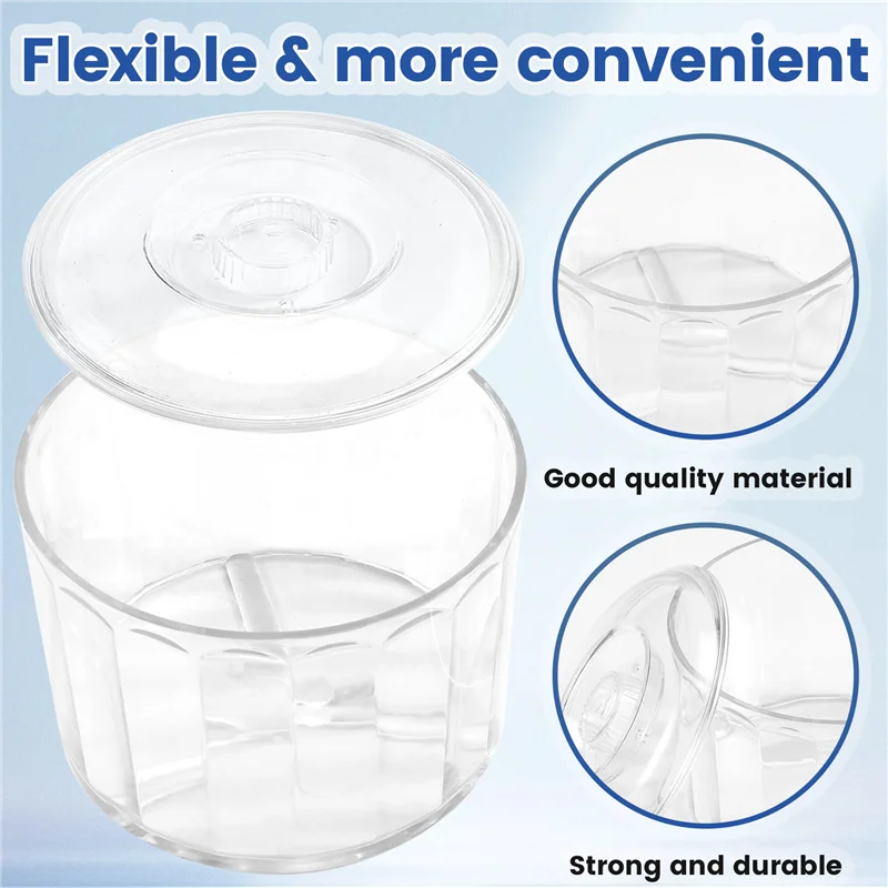 PORK-KT-130 Магнитный прозрачный стакан Ведро Бочка Полировальное ведро Барабаны Магнитный стакан Полировальная машина Барабан/аксессуары