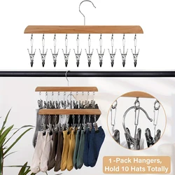 10 Clips Hanger Baseball Hat Rack Towel Hanger Clip Rustproof Closet Baseball Organizer Hanging Rack Stainless Steel Clips