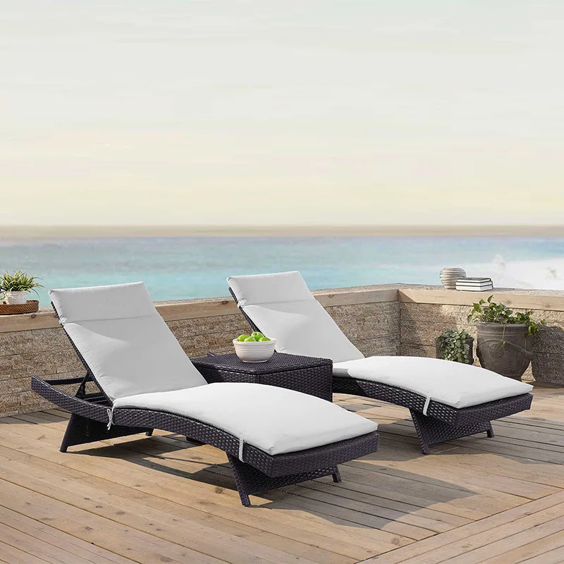 

Balcony Leisure Courtyard Furniture Swimming Pool Lying Bed Folding Rattan Beach Chair