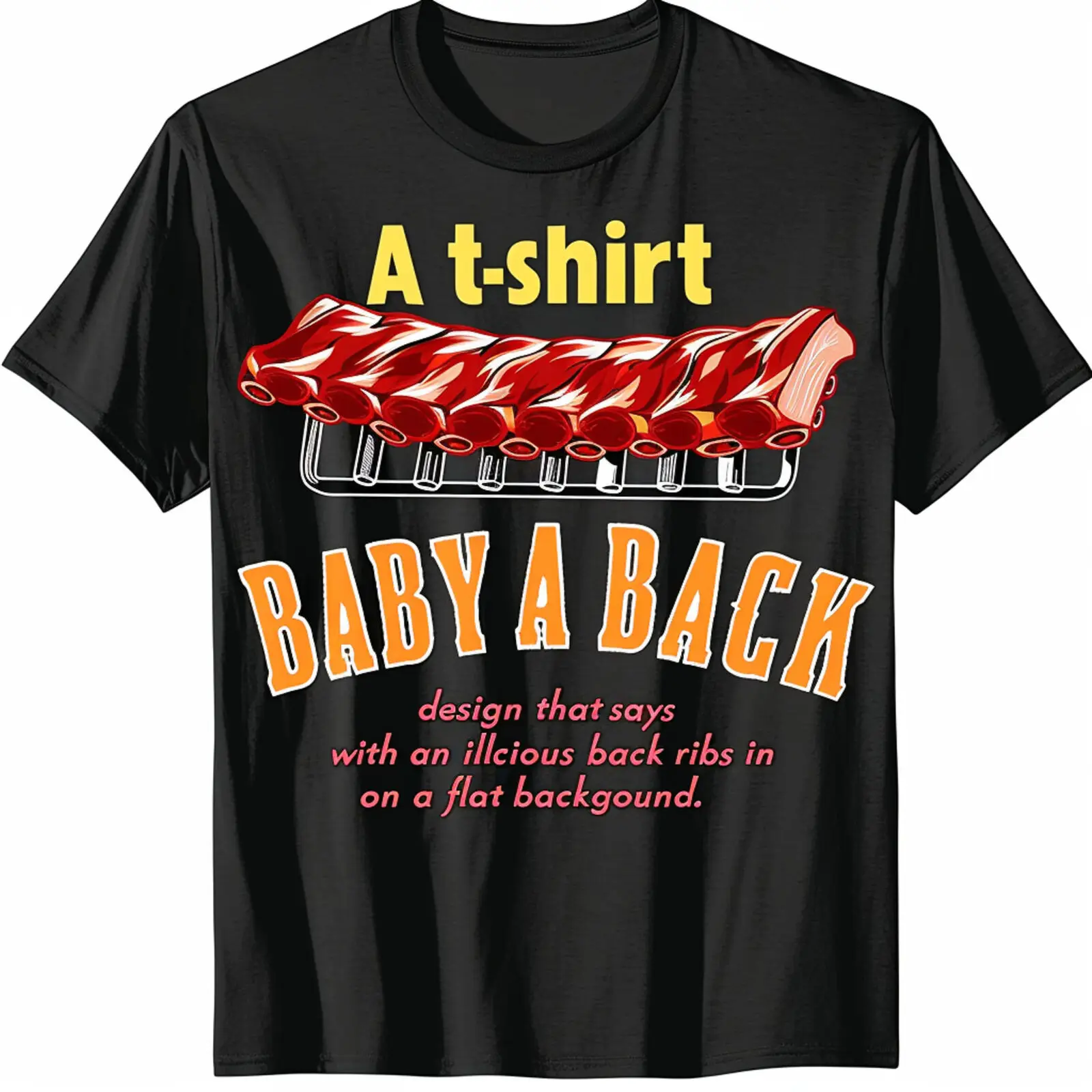 Funny BBQ Lover TShirt I Love A Sweet Rack Design Black Tee for Unique Foodie