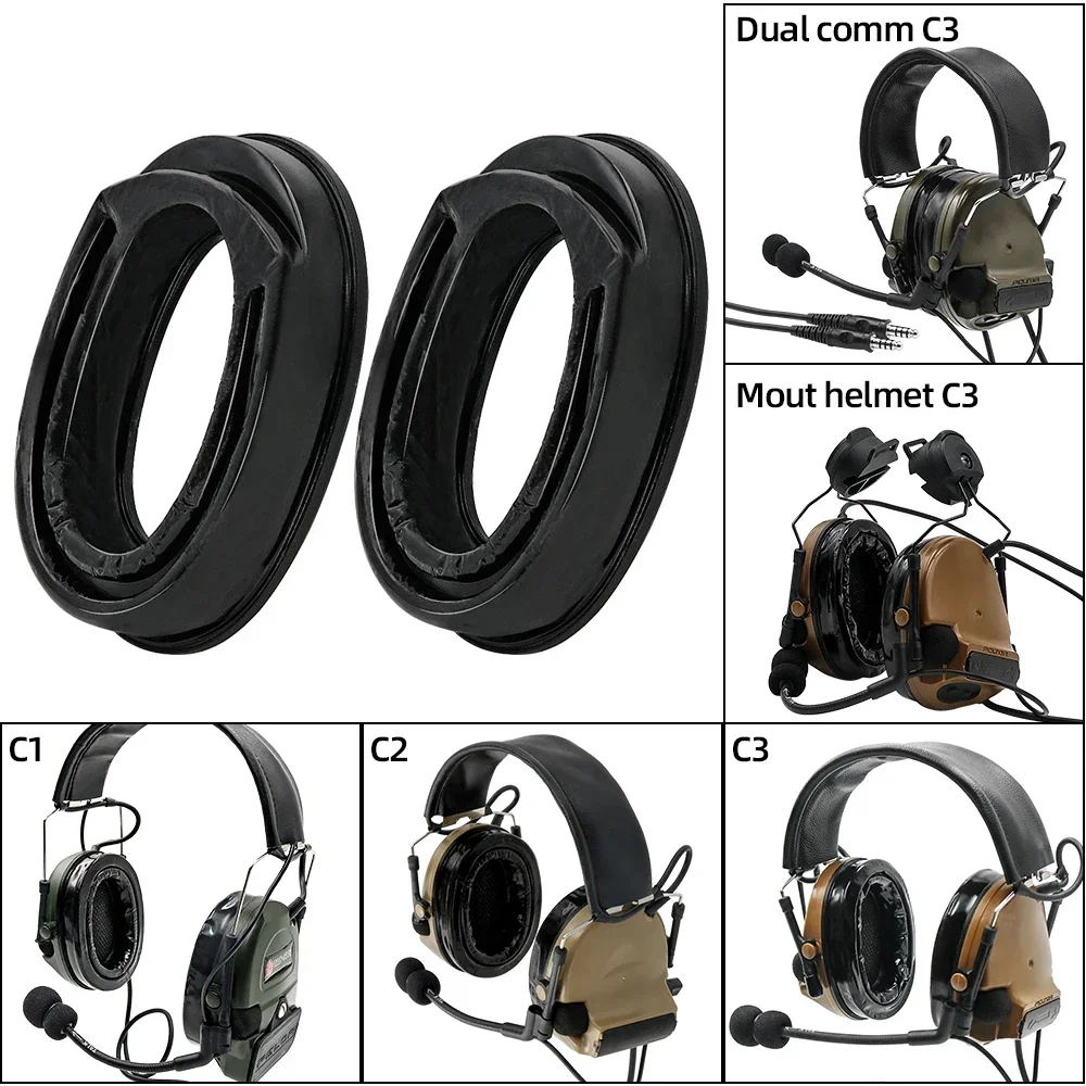 COMTAC Shooting Headphone Adapter Sightlines Gel Ear Pads for COMTAC I II III Tactical Headset Active Hearing Protection Headset