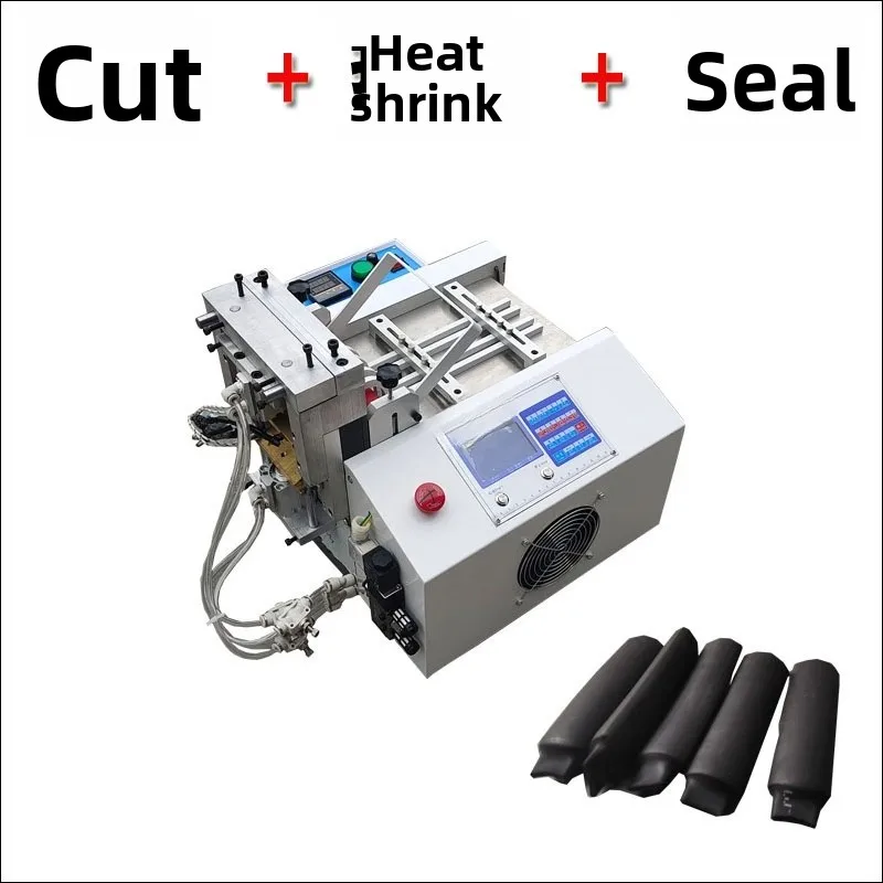 Heat shrink tube cutting and sealing machine PVC pipe cutting long and short head flattening machine