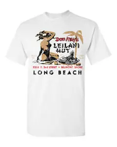 Футболка в стиле ретро с рисунком рома, кружка для бара, ресторана, полинезийский Дон, Лейлани, футболки в хижине, хлопковые винтажные футболки большого размера