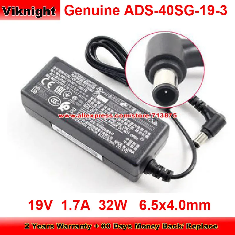 

Genuine ADS-40FSG-19 19032 AC Adapter 19V 1.7A for Lg 2442VA 27MP35HA E2442T-BN 27MP48HQ-P 27EA53VA E1948SX 27MP55 24MT46D