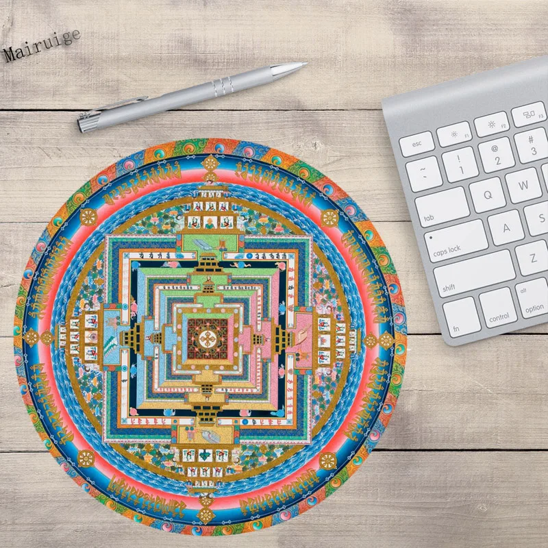 Mairuige Mouse Pad With Mandala Pattern Circular Pc Setup Accessories Mousepad With Rubber 20cm by Mouse Pads Office Rug