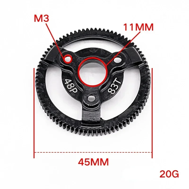 سحب الأسنان الصلب الكبير ، Tras Slash2WD ، 2WD LCG ، 48P ، 72 -76T ، 86T