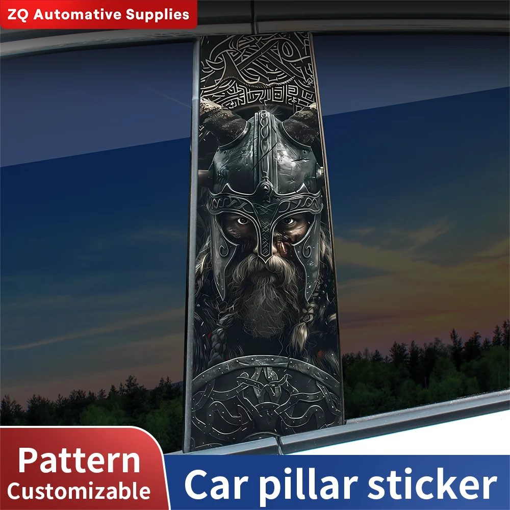 

Viking Warrior Car Stickers Auto B-pillar Car Center Column Decor Cover Scratches Waterproof Sunscreen Vinyl Decals Accessories