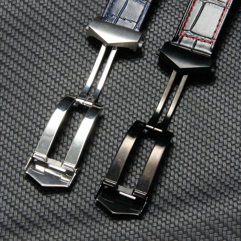 Для серии Tag Heuer, высококачественный элегантный ремешок из натуральной коровьей кожи, водонепроницаемый, защищенный от пота, ремешки для часов с твердой стальной пряжкой 20, 22, 24 мм