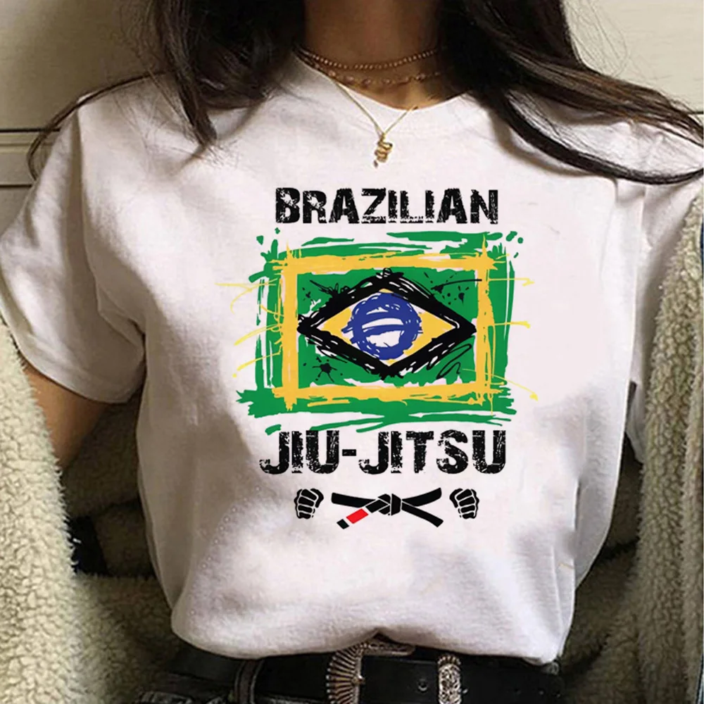 

Bjj Jiu Jitsu tshirt women funny top female manga harajuku Japanese clothes