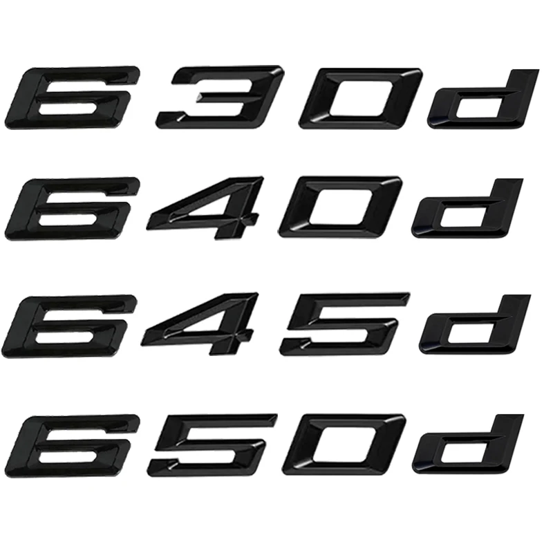 

3D ABS Car Rear Trunk Letters Logo Badge Emblem Sticker For BMW 6 Series 630d 640d 645d 650d E63 E64 F06 F12 F13 G32 Accessories