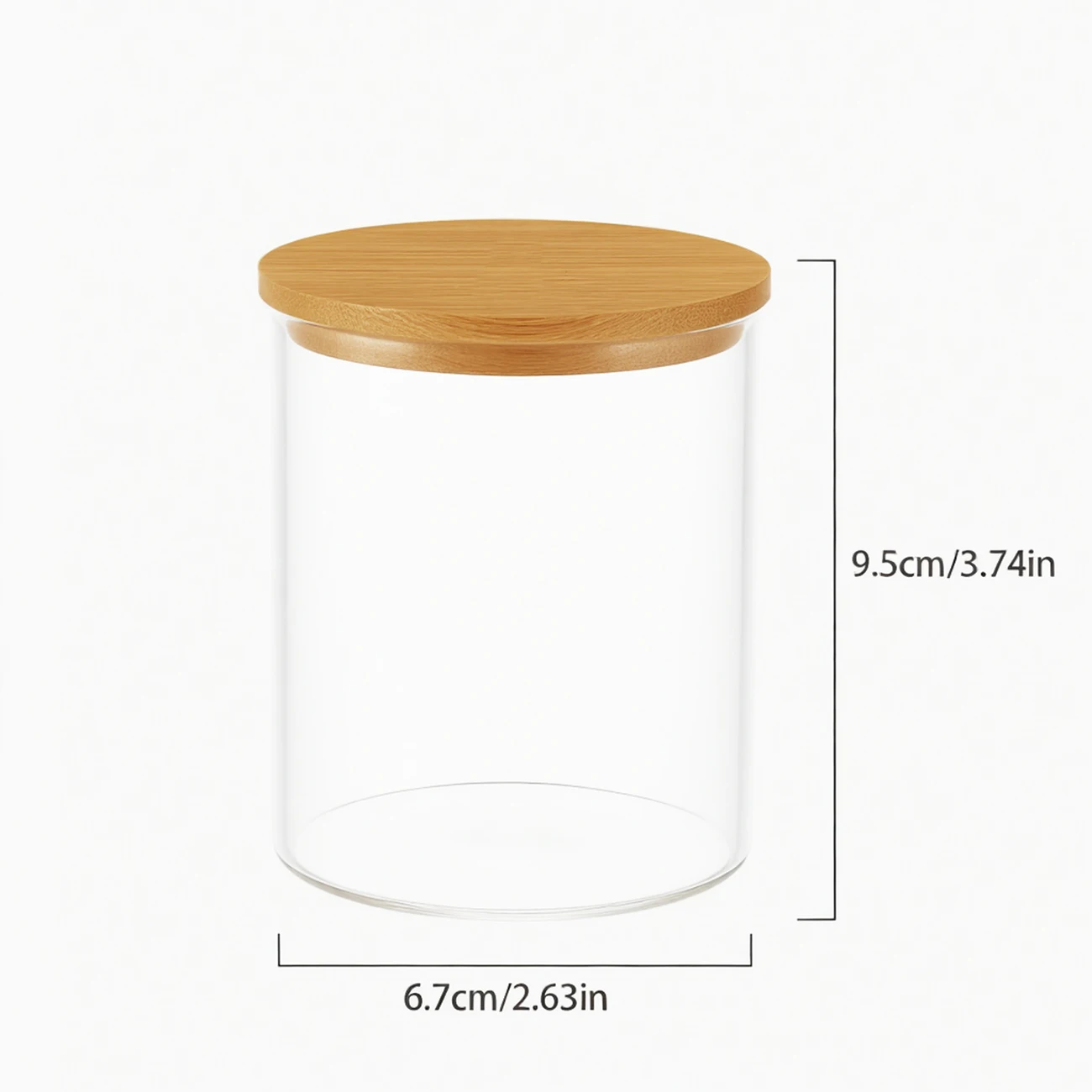 Acrylic Storage Box Bathroom Jar Makeup Organizer Cotton Round Pad Holder Cotton Holder Dispenser with Bamboo Lid Clear Plastic