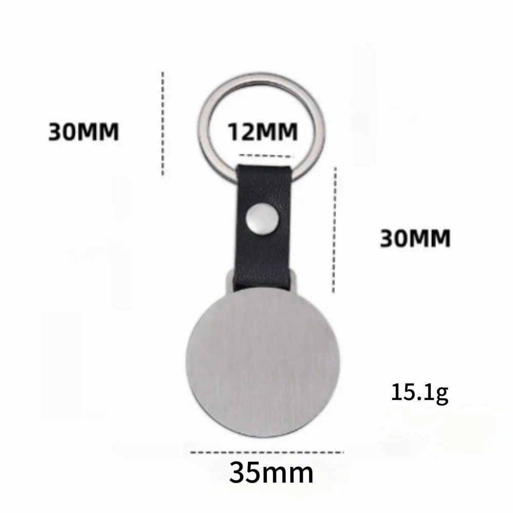 Stainless Steel Dogtag Keychain Blank To Record Metal Military Tag Key Chain Key Ring Matte Surface