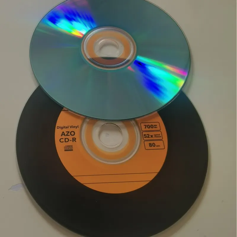 Digitale Vinyl AZO CD-R Disc Blank Blau CD Disk Azo CDR Musik CD Discs 80min 700 MB 52X 10 Teile/los Fünf Farben