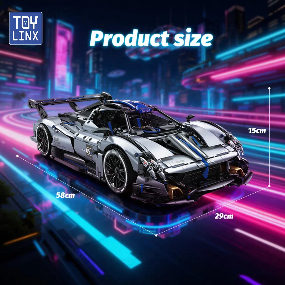 

Premium 1:8 Supercar Building Blocks Kit 3526PCS Precision Engineering Racing Car Model DIY Construction Toys for Display Play